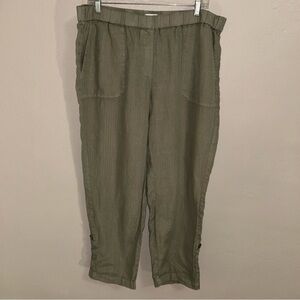 J. Jill Olive linen blend Green Pants
